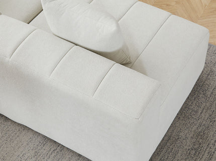 Modular Sectional Sofa With 2 Pillows, Symmetrical Design