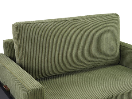 Sleeper Sofa With Foldable Mattress, USB Ports, Side Table & Storage Pocket