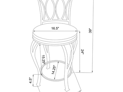 Swivel Stool With Upholstered Seat