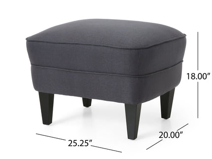 Enchante - Living Room Set With Tufted Back Club Chair And Ottoman