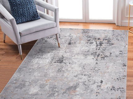 Marfi - 5' X 7' Abstract Area Rug - Gray Multi