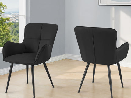 Dining Chair For Kitchen (Set of 2) - Black