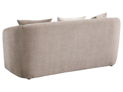 Silvana - Upholstered Rolled Loveseat With Curved Back And Foam Cushions - Beige