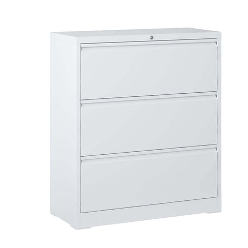 Lateral File Cabinet, Locking Heavy Duty, Anti-Tip Safety Interlock, Vertical Storage For Letter/Legal/A4 Files