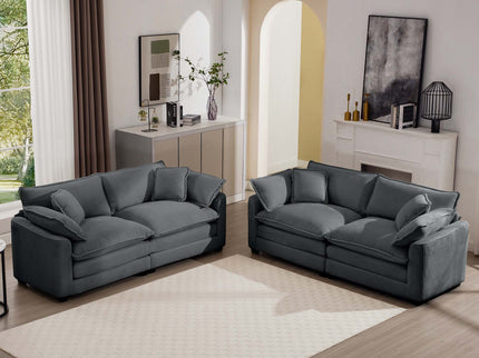 Elegant Oversized Sectional Sofa Set With Deep Seats And Flexible Layout