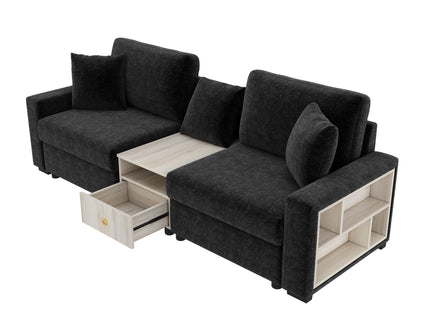 Modular Sofa Couch With Storage Armrest And Center Console