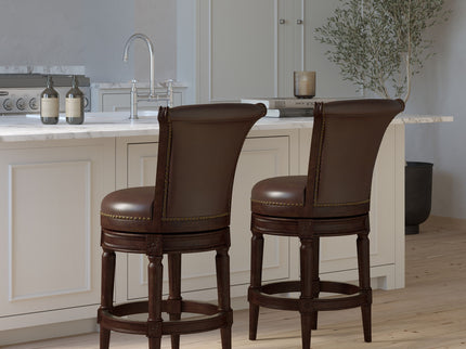 Swivel Barstool With High-Back