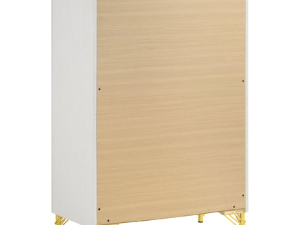 Chesney - 5 Drawer Chest With Trim - White