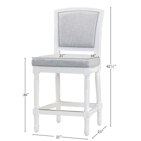 Stool With Upholstered Seat And Back