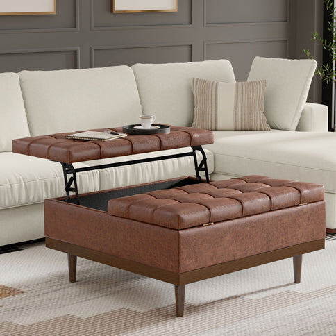Mariah - Upholstered Lift Top Table Storage Ottoman