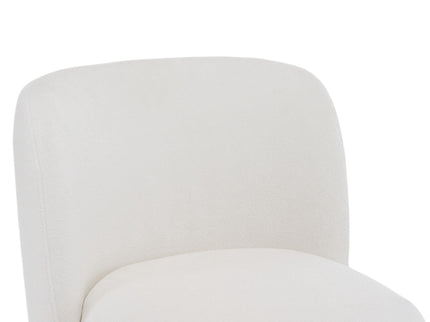 Modern Low Back Accent Upholstered Armless Living Room Chairs, Round Feet