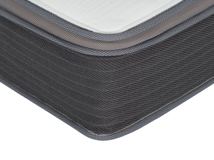 12'' Queen Size Hybrid Mattress In A Box, Plush Gel Memory Foam Mattress Top With Pocket Coil Base - Gray / White