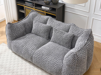 Comfortable Dual Beanbag Chair With High Resilience Foam Core For 2 People