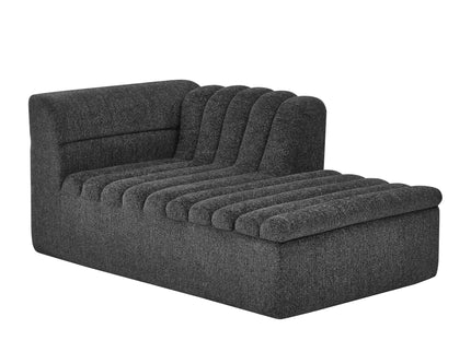Upholstered L-Shaped Modular Sectional Sofa With Chaise, Wave-Shaped Armrest