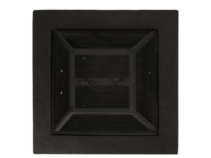 Outdoor Square Mgo Wood Burning Fire Pit - Dark Gray