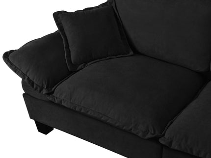 2 Seater Modular Loveseat With Curved Armrests