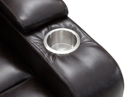 Power Motion Recliner With USB Charging Port And Hidden Arm Storage 2 Convenient Cup Holders Design And 360 Degree Swivel Tray Table