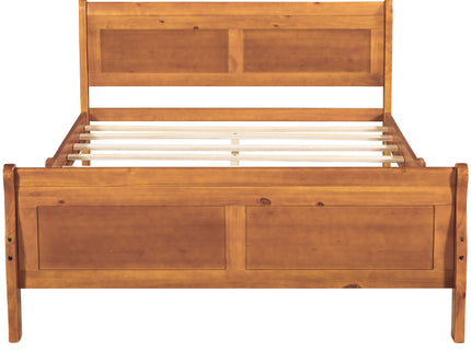 Platform Bed Frame Mattress Foundation Sleigh Bed With Headboard / Footboard / Wood Slat Suppor
