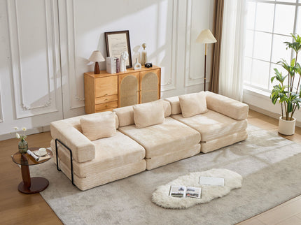 Convertible Floor Sofa Bed, Boneless Modular Sectional Sofa For Living Room