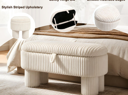 Modern Storage Ottoman Bench For Living Room