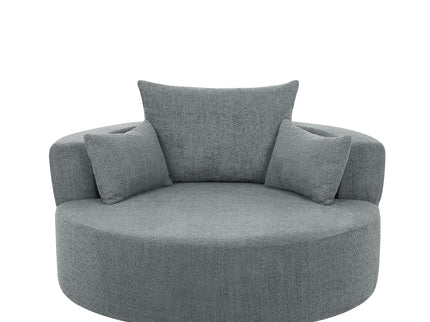 360° Swivel Accent Barrel Chair With 3 Removable Pillows For Living Room