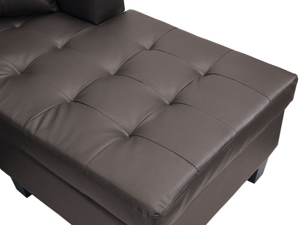 Modern Sectional Sofa Set With Chaise Lounge And Cup Holder