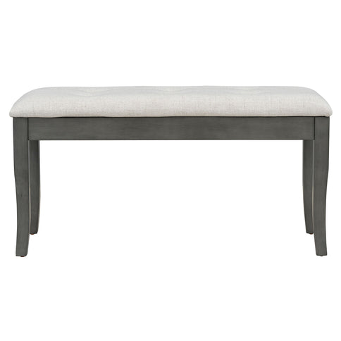 Dining Table Set With 4 Upholstered Chairs And Bench