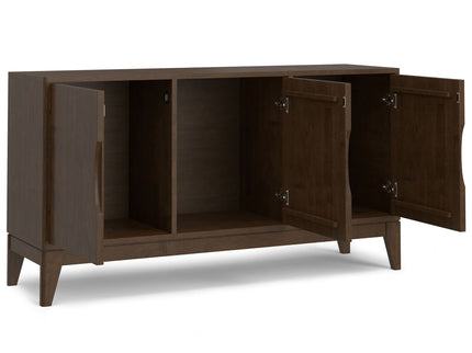 Harper - 3 Door Sideboard Buffet / Storage Cabinet - Walnut Brown