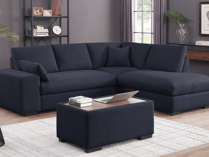 Joshua - 100" Sectional Sofa with Right Facing Chaise and Console Ottoman