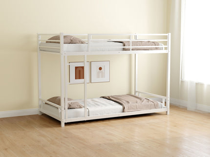 Bunk Bed With Noise Reduction And Safety Guardrail