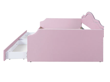 Upholstered Daybed With LED Lights And 2 Drawersme
