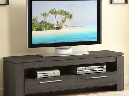 2 Drawer TV Console With Floating Top - Gray