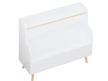 Kids Bookcase, Children Book Organizer Toy Storage Cabinet - White