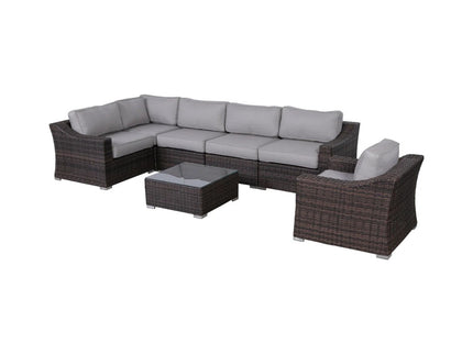 Outdoor Wicker Conversation Set With Cushions, All Weather