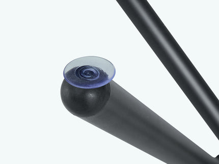 Modern Circular Transparent Tempered Glass Round Table With Metal Legs 36.6" Diameter - Silver / Transparent