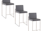 Dark Gray / Faux Leather / 3 Pieces