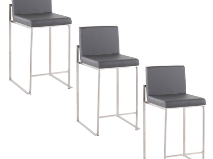 Fuji - Contemporary High Back Counter Stool, Functional Design