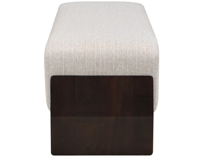 Bench With Thick Soft Cushions For 3 People - Brown / Beige
