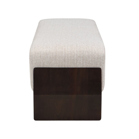 Bench With Thick Soft Cushions For 3 People - Brown / Beige