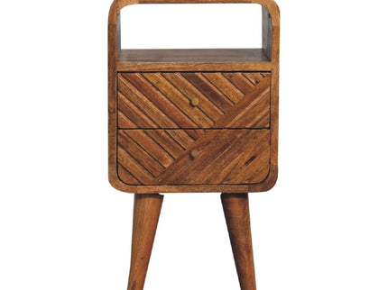 Lille - Mini Curved Nightstand - Oak