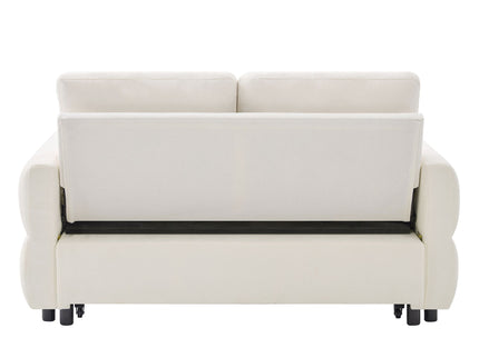 Convertible Sofa Bed Loveseat With Adjustable Backrest And USB Ports