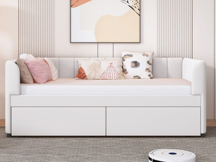 Upholstered Daybed With Ergonomic Design Backrest