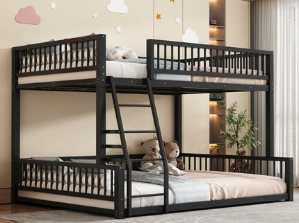 Bunk Bed With Ladder And Safety Guardrails
