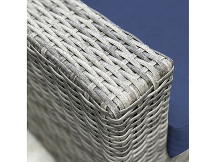 Handcrafted Outdoor Loveseat With Wicker Seating
