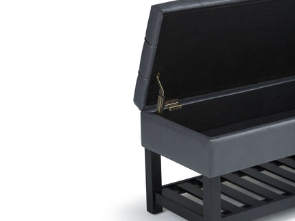 Saxon - Upholstered Transitional Storage Ottoman Bench