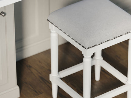 Square Stool With Upholstered Seat