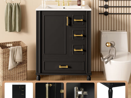 Traditional Bathroom Vanity Set With Soft Close Doors