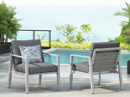 Modern Lounge Chair With Rope Accents And Cushions