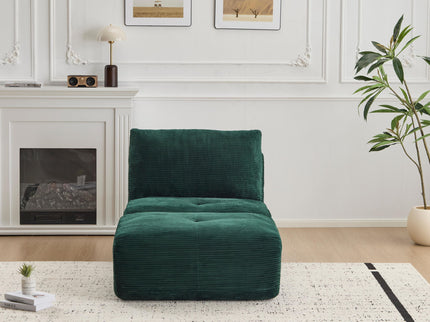 Single Chaise Longue With Movable Ottoman For Living Room