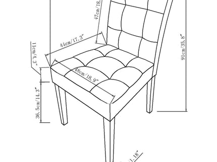 Andover - Parson Dining Chair, Upholstered (Set of 2)
